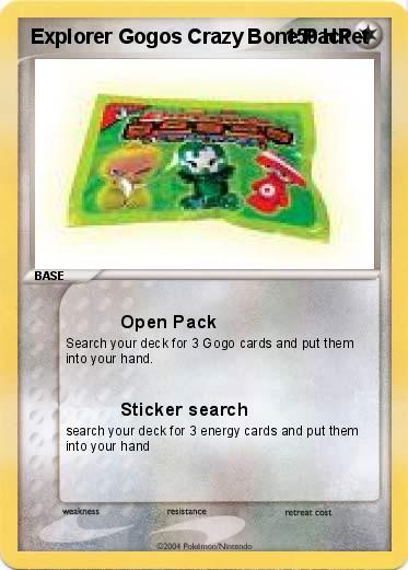 Pokemon Explorer Gogos Crazy Bone Packet