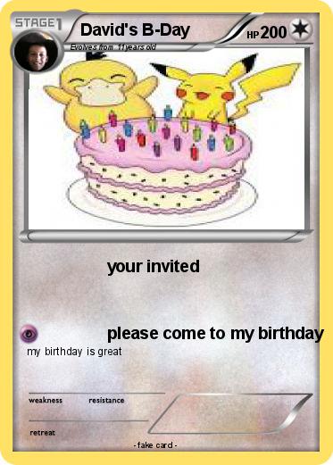 Pokemon David's B-Day