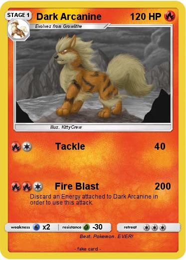 Pokemon Dark Arcanine