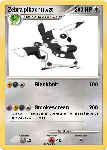 Pokemon Zebra pikachu
