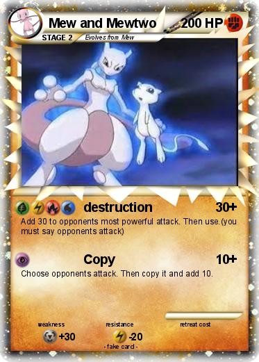 Pokemon Mew and Mewtwo