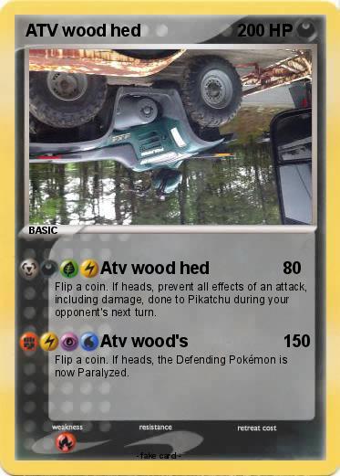 Pokemon ATV wood hed