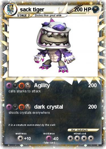 Pokemon sack tiger