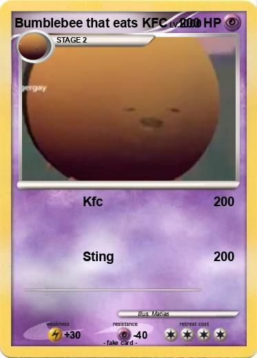 Pokemon Bumblebee that eats KFC
