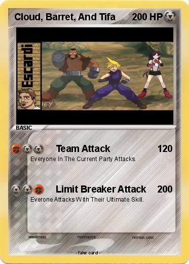 Pokemon Cloud, Barret, And Tifa