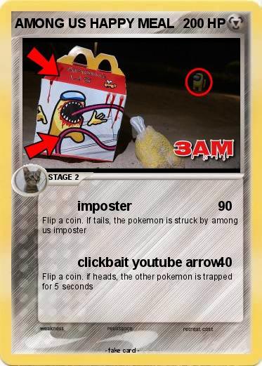 Pokemon AMONG US HAPPY MEAL