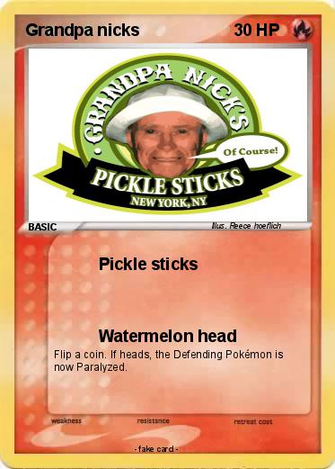 Pokemon Grandpa nicks