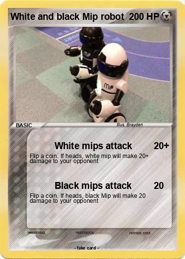 Pokemon White and black Mip robot