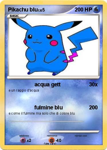 Pokemon Pikachu blu