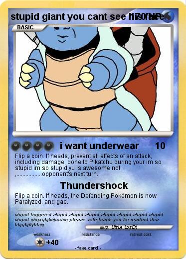 Pokemon stupid giant you cant see his face