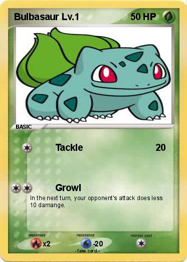 Pokemon Bulbasaur Lv.1