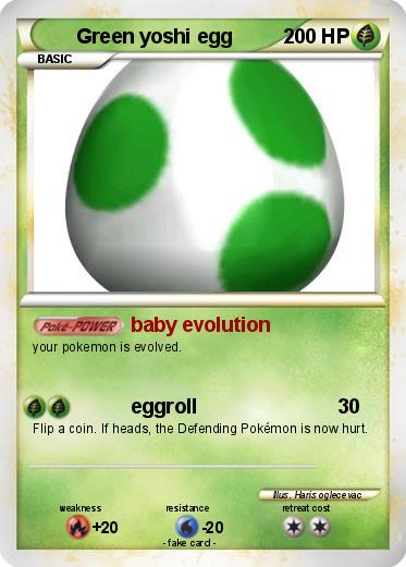 Pokemon Green yoshi egg