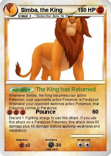 Pokemon Simba, the King