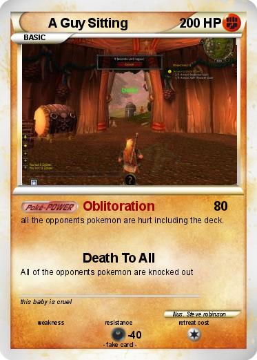 Pokemon A Guy Sitting