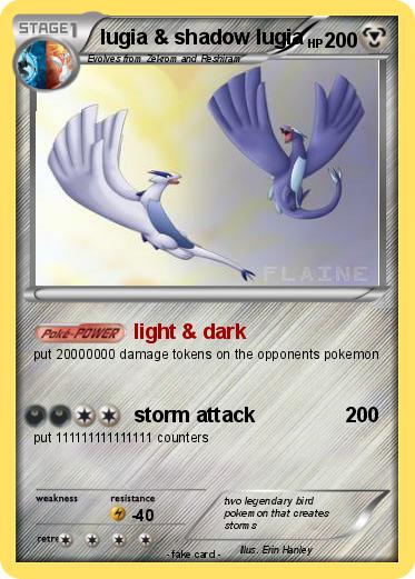 Pokemon lugia & shadow lugia