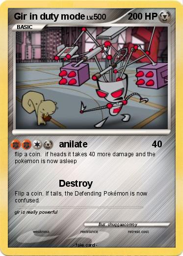 Pokemon Gir in duty mode
