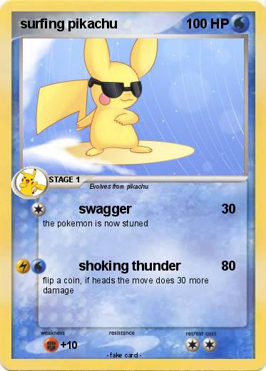 Pokemon surfing pikachu
