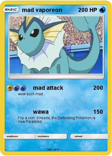 Pokemon mad vaporeon