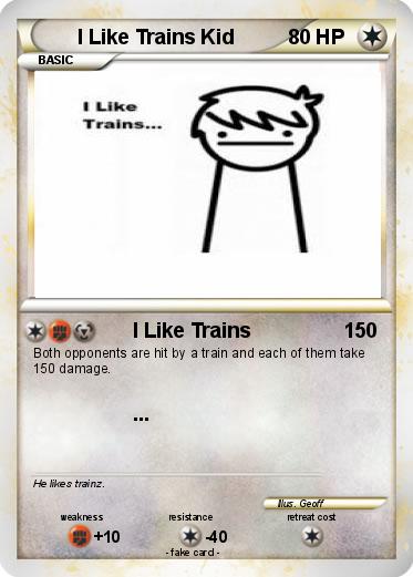 Pokemon I Like Trains Kid
