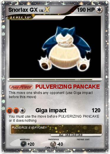 Pokemon Snorlax GX