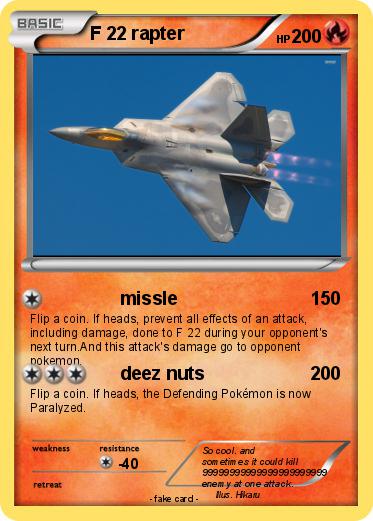 Pokemon F 22 rapter