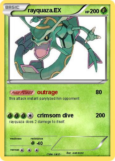 Pokemon rayquaza.EX