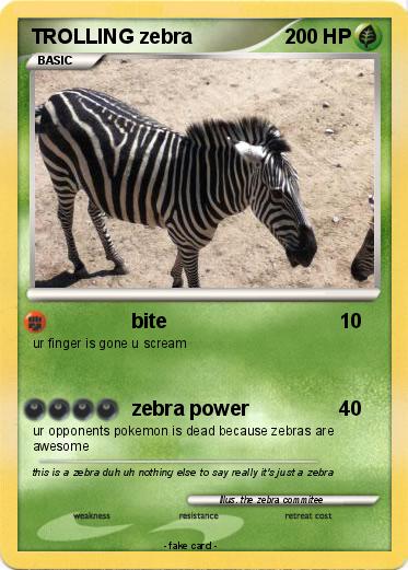 Pokemon TROLLING zebra