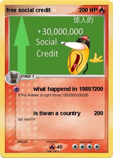 Pokemon free social credit