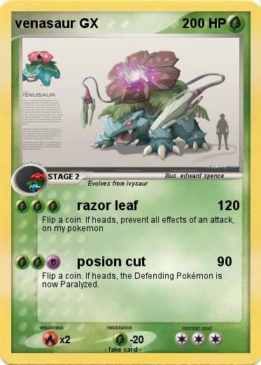 Pokemon venasaur GX