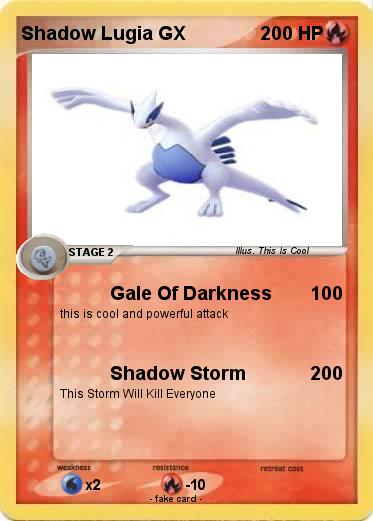 Pokemon Shadow Lugia GX