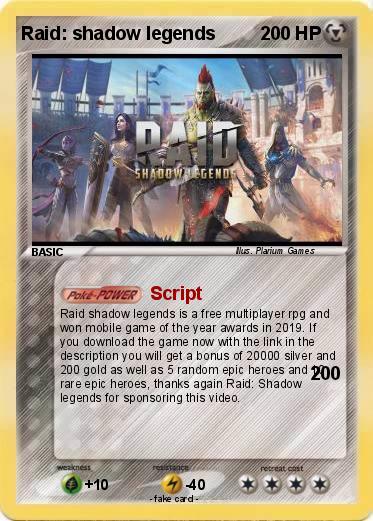 Pokemon Raid: shadow legends