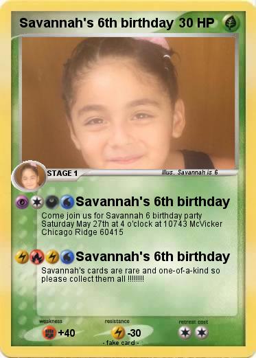 Pokemon Savannah's 6th birthday