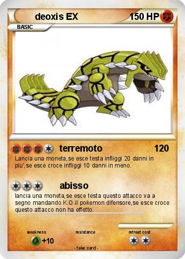 Pokemon deoxis EX