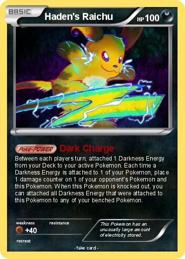 Pokemon Haden's Raichu Pokemon Haden's Raichu