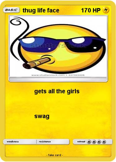Pokemon thug life face