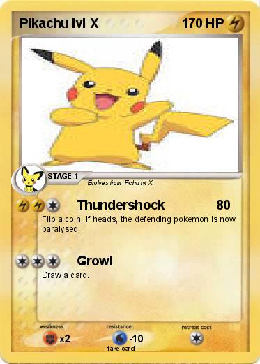 Pokemon Pikachu lvl X