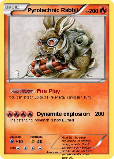 Pokemon Pyrotechnic Rabbit