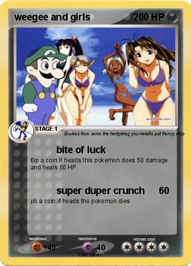 Pokemon weegee and girls