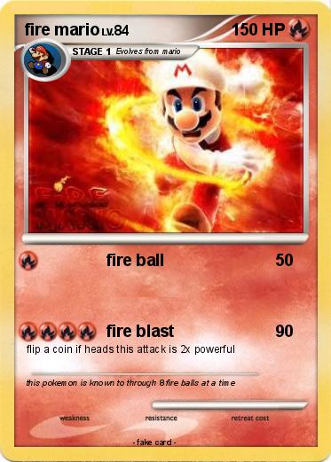 Pokemon fire mario