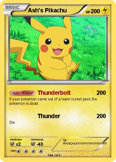 Pokemon Ash's Pikachu