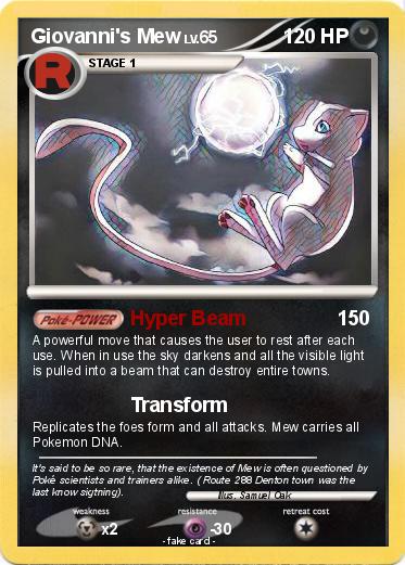 Pokemon Giovanni's Mew