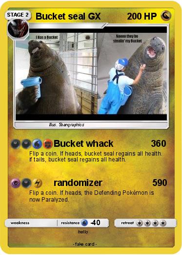 Pokemon Bucket seal GX