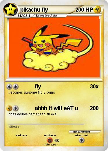Pokemon pikachu fly