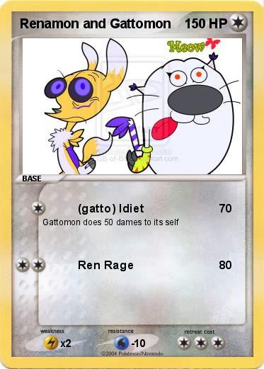 Pokemon Renamon and Gattomon
