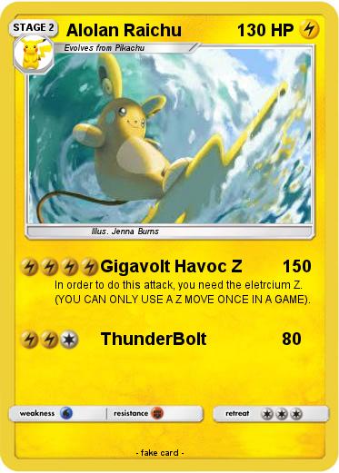 Pokemon Alolan Raichu