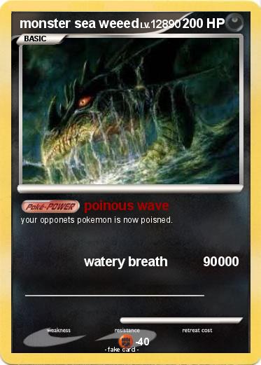 Pokemon monster sea weeed