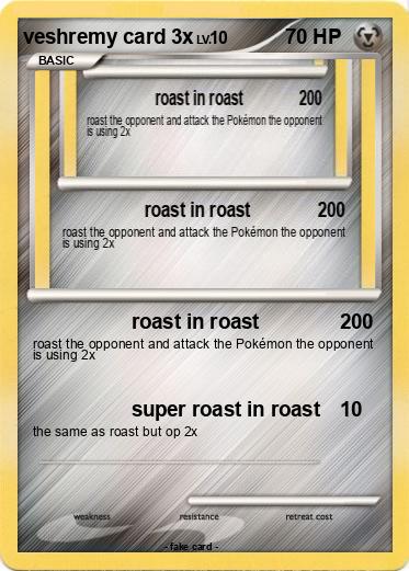 Pokemon veshremy card 3x
