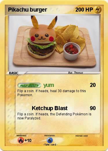 Pokemon Pikachu burger