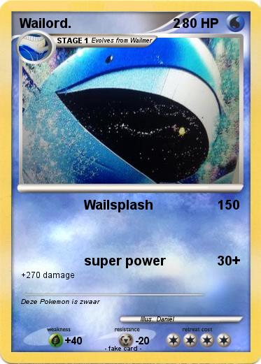 Pokemon Wailord.                             2
