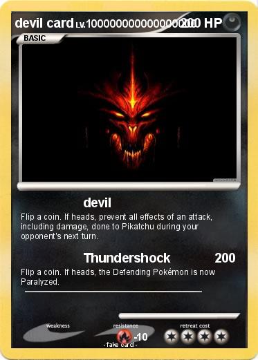 Pokemon devil card